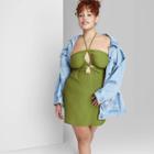 Women's Plus Size Sleeveless Cut Out Bodycon Dress - Wild Fable Green