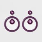 Sugarfix By Baublebar Crystal Mod Hoop Earrings - Purple, Women's