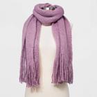 Women's Solid Blanket Scarf - Wild Fable Purple