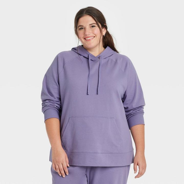 Women's Plus Size Hoodie - Ava & Viv Violet X, Purple