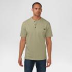 Dickies Men's Big & Tall Cotton Heavyweight Short Sleeve Pocket Henley Shirt- Desert Sand Xl Tall,