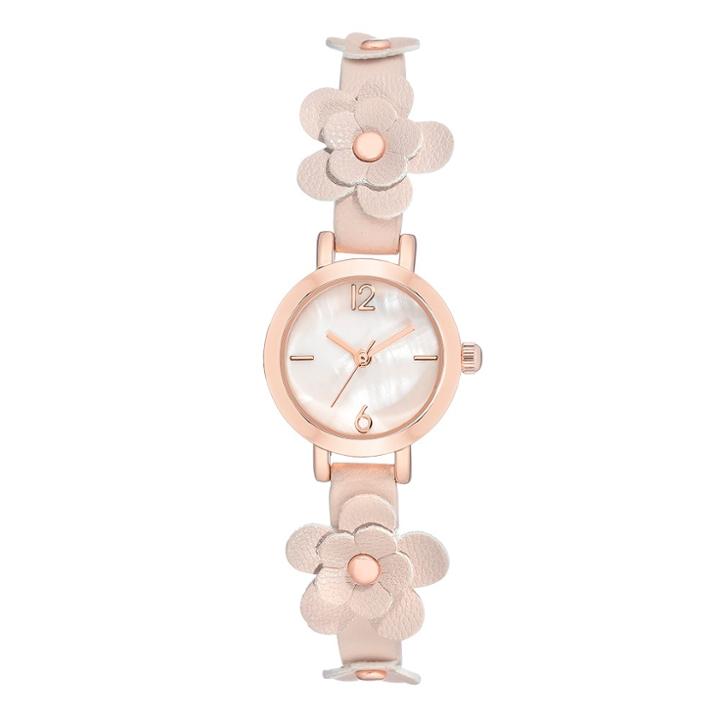 Women's Floral Strap Watch - A New Day Pale Blush
