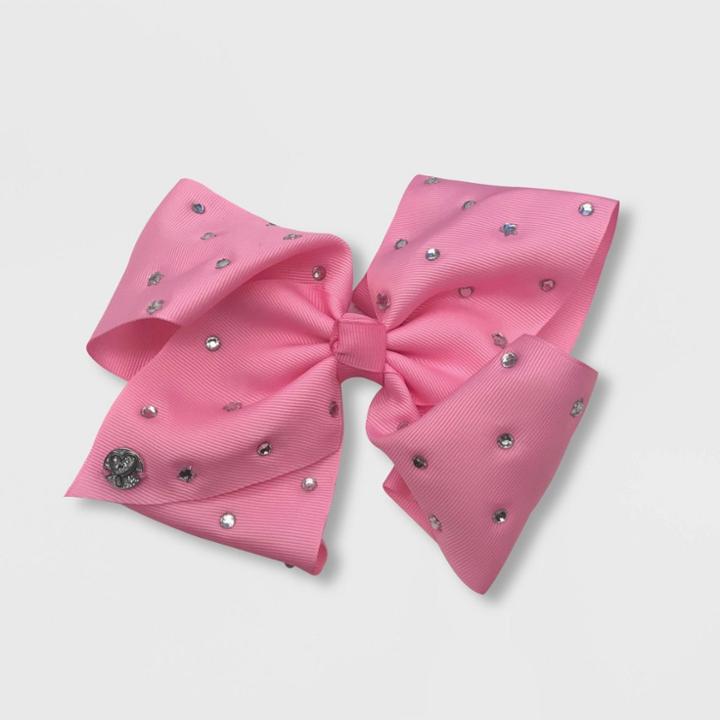 Nickelodeon Girls' Jojo Siwa Pink And Rhinestone Bow Hair Clip,