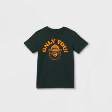 Boys' Smokey Bear Earth Day Short Sleeve Graphic T-shirt - Green