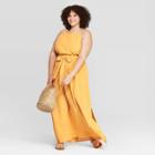 Target Women's Plus Size Sleeveless Square Neck Maxi Dress - Universal Thread Yellow X