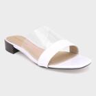 Women's Piper Lucite Heeled Slide Sandals - Who What Wear White