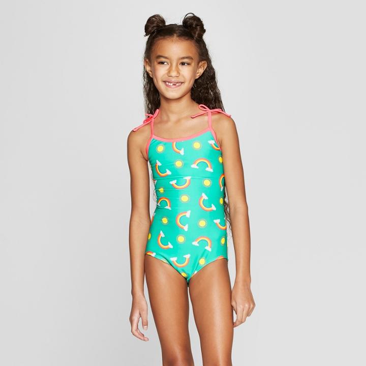 Girls' 2pc 'day Dreamer' Rash Guard Set - Cat & Jack Aqua
