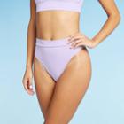 Women's Ribbed Cheeky Bikini Bottom - Xhilaration Lavender Xs, Women's, Purple
