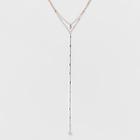 Hanging Stone Choker Necklace (12) - A New Day Rose Gold/clear