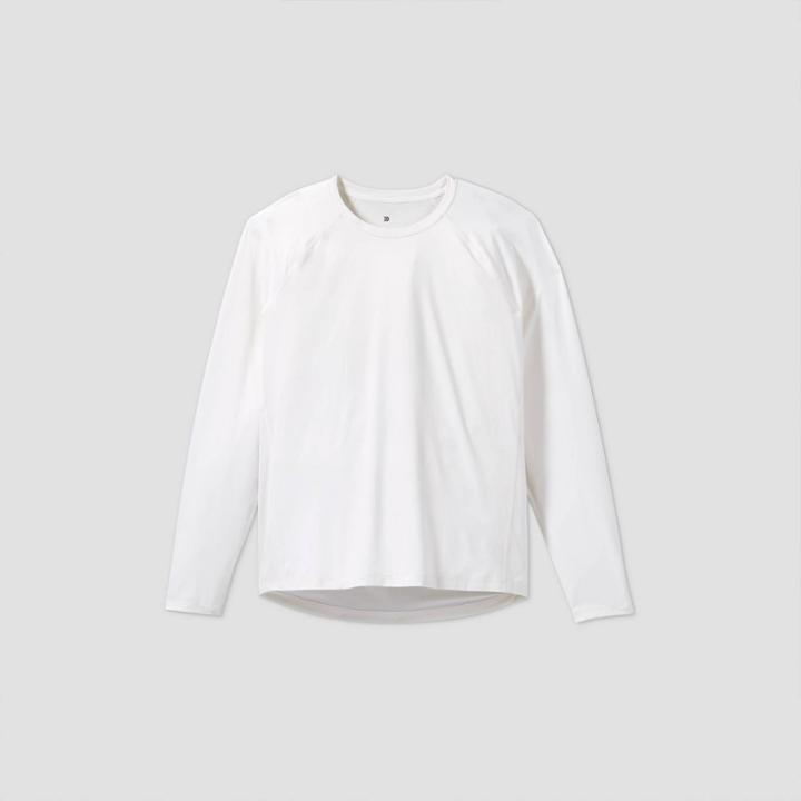 Men's Long Sleeve Fitted T-shirt - All In Motion True White