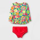 Target Baby Girls' Long Sleeve Rash Guard Set - Yellow