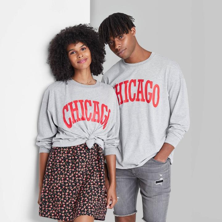 Long Sleeve Oversized T-shirt - Wild Fable Heather Gray