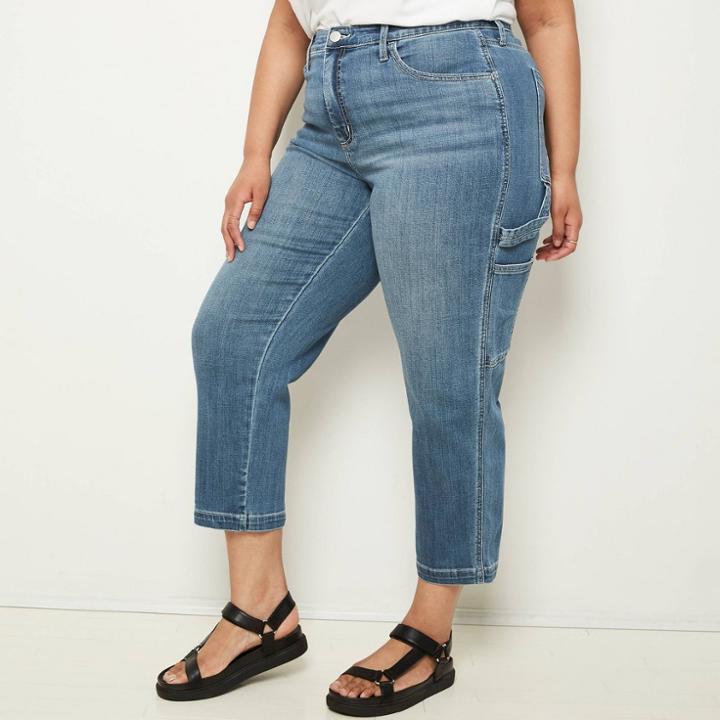 Women's Plus Size High-rise Straight Jeans - Universal Thread Medium Blue