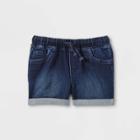 Toddler Girls' Pull-on Jean Shorts - Cat & Jack Dark Blue