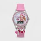 Girls' Nickelodeon Jojo Siwa Lcd Watch With Charms, Pink