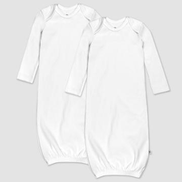 Honest Baby 2pk Sleeper Gown - White