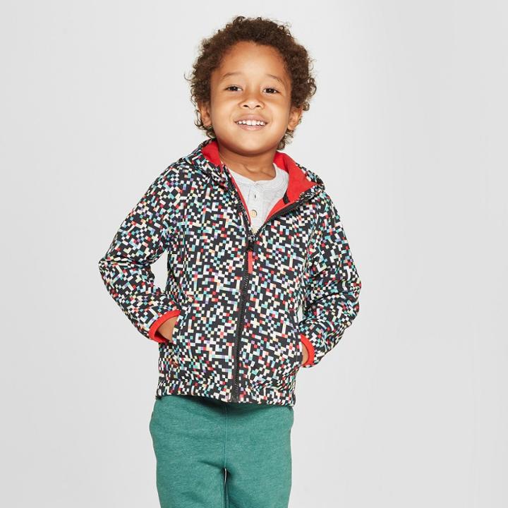 Toddler Boys' Shapes Softshell Jacket - Cat & Jack Black