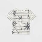 Petitetoddler Boys' Short Sleeve Striped Palm Tree Graphic T-shirt - Art Class White