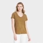 Women's Short Sleeve Scoop Neck T-shirt - Universal Thread Green