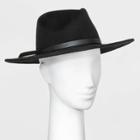 Women's Wide Brim Fedora Hat - Universal Thread Black