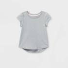 Toddler Girls' Sparkle Short Sleeve T-shirt - Cat & Jack Gray