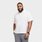 Men's Big & Tall Regular Fit Short Sleeve Performance Polo Shirt - Goodfellow & Co White/striped