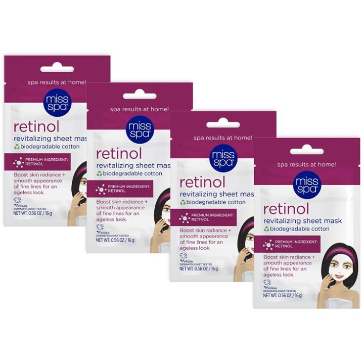 Miss Spa Retinol 100% Cotton Biodegradable Sheet Mask