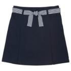 French Toast Girls' Woven Belted 2 Pleated Uniform Scooter - Navy (blue) X6,