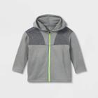 Toddler Boys' Micro Fleece Hooded Zip-up Sweatshirt - Cat & Jack Gray