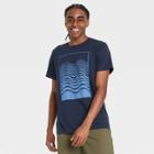 Men's Standard Fit Short Sleeve Crewneck Graphic T-shirt - Goodfellow & Co Blue