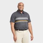 Men's Chest Stripe Golf Polo Shirt - All In Motion Gray Heather