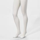 Women's Solid Cotton Blend Fleece Lined Full Tight - A New Day Ivory