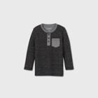 Toddler Boys' Double Knit T-shirt - Cat & Jack Black