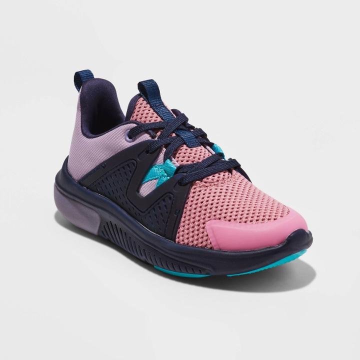Kids' Stormy Lace-up Performance Sneakers - All In Motion Black/purple