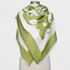 Women's Floral Jacquard Square Bandana - Universal Thread Green, Women's,