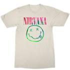 Merch Traffic Women's Plus Size Nirvana Logo Short Sleeve Graphic T-shirt - Ecru