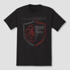 Men's Game Of Thrones Targaryean/stark Short Sleeve Graphic T-shirt Black