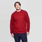 Men's Big & Tall Regular Fit Ultra-soft Fleece Sweatshirt - Goodfellow & Co Red