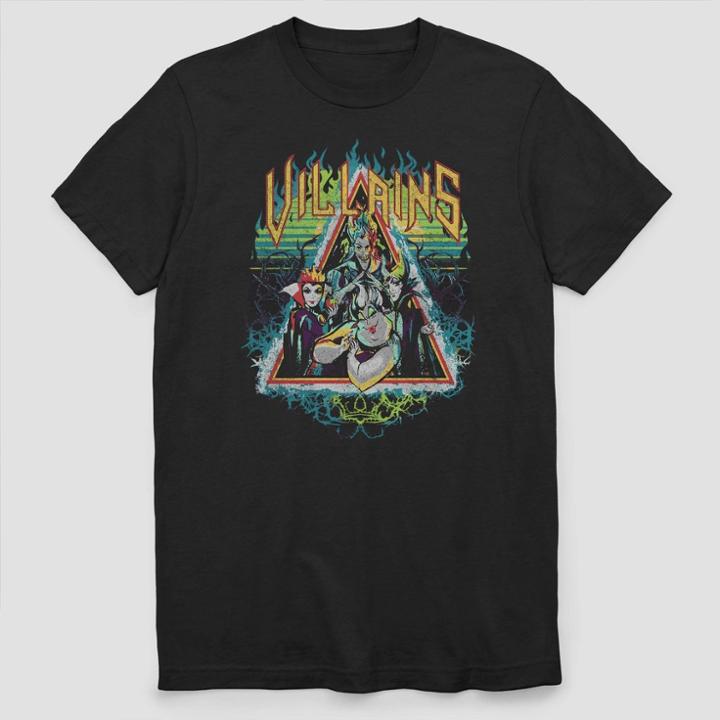Men's Disney Princess Villians Hair Short Sleeve Graphic T-shirt - Black M, Men's,