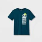 Boys' 'chill Crew' Graphic Short Sleeve T-shirt - Art Class Teal