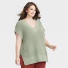 Women's Plus Size V-neck Sweater Vest - A New Day