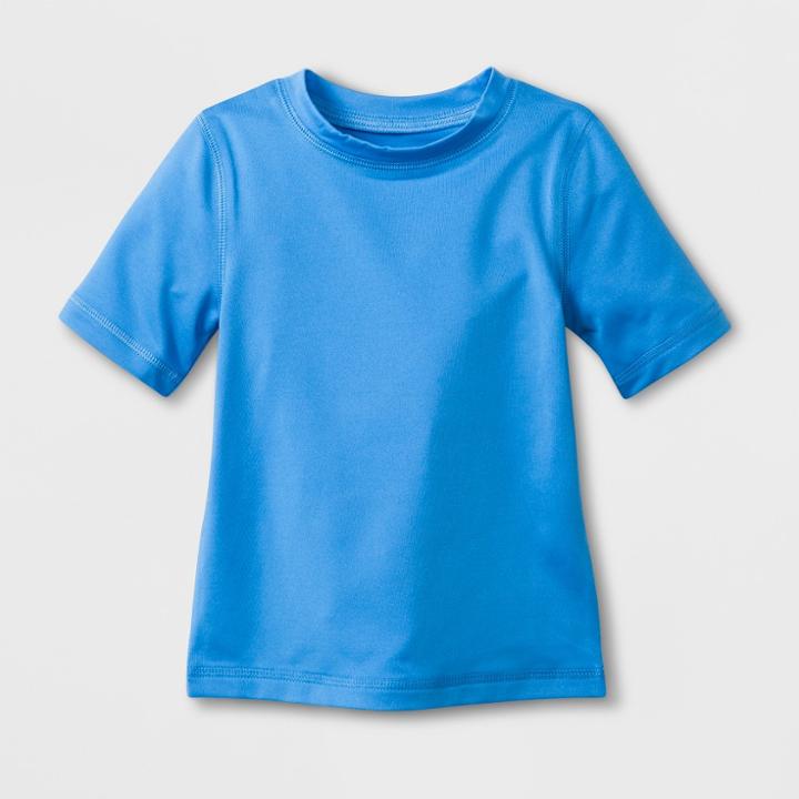 Baby Boys' Short Sleeve Solid Rash Guard - Cat & Jack Blue