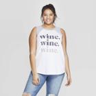 Plus Size Women's Plus Wine Wine Wine Tank Top - Grayson Threads - White