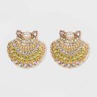 Sugarfix By Baublebar Crystal Embellished Seashell Stud Earrings - Clear