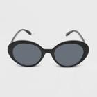Women's Plastic Oval Sunglasses - Wild Fable Black