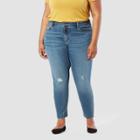 Denizen From Levi's Women's Plus Size Mid-rise Cropped Skinny Jeans - Daydreams
