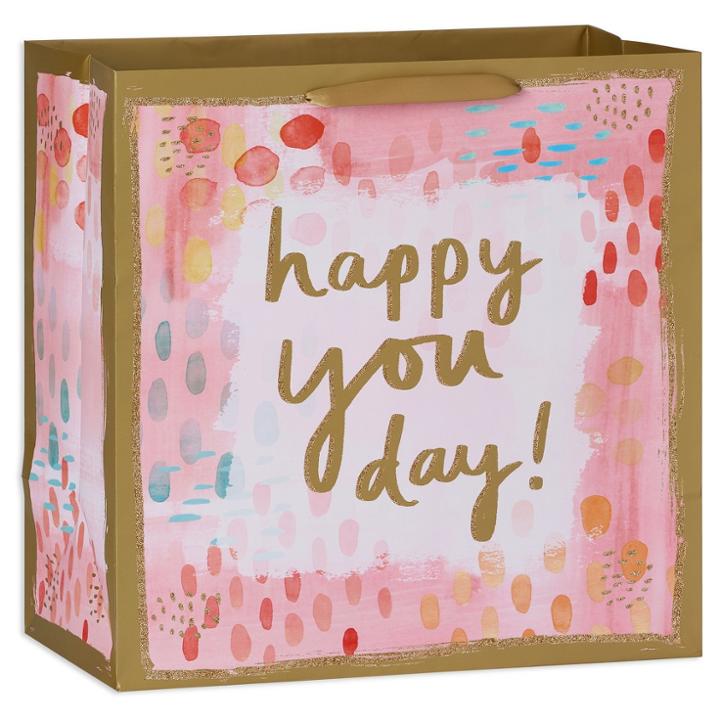Spritz Happy You Day Watercolor Gift Bag -