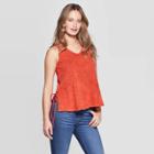 Women's Sleeveless V-neck Side Tie Tank Top - Universal Thread Yellow