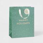 Happy Holidays Gift Bag Sage - Wondershop