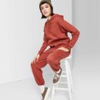 Women's Long Sleeve Hooded Quilted Sweatshirt - Wild Fable Rust Xs, Women's, Red